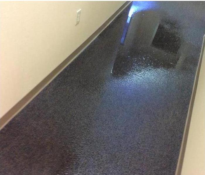 Flooded hallway in Commercial Building
