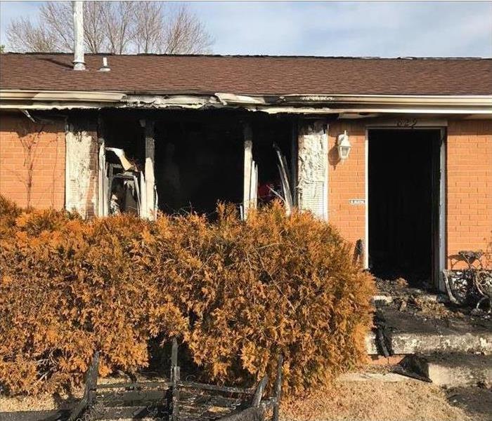 House destroyed after electrical outlet caused fire. 